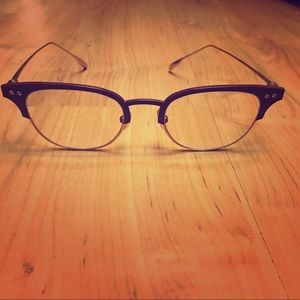 Salt eyewear in matte purple and gold rim